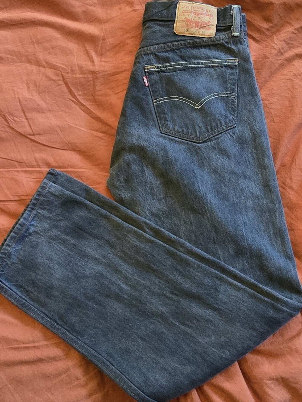 Perfect Condition Levi's 501s Men's Dark Blue Gray Wash
